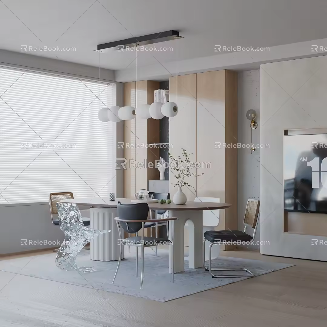 Modern table combination 3d model