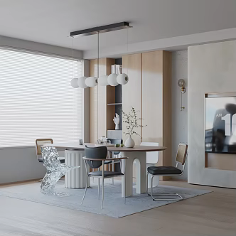 Modern table combination 3d model