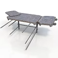 Rustic Industrial Workbench Furniture Featuring Metal Frame And Wooden Top