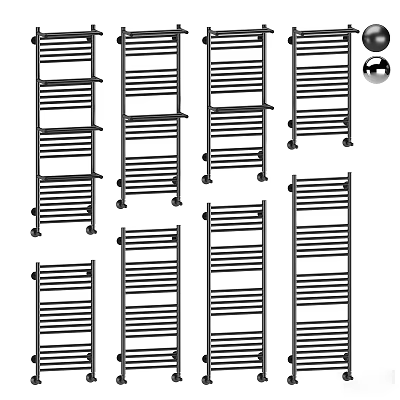 Modern Bathroom Shelving Units With Multi Tier Design And Wheels For Storage 3d model