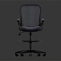 Ergonomic Office Chair With Mesh Back Black Seat Armrests And Wheeled Base