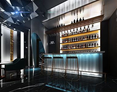 Light Luxury Bar 3d model