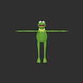 Cute Green Frog Stuffed Doll With Outstretched Arms And Big Eyes
