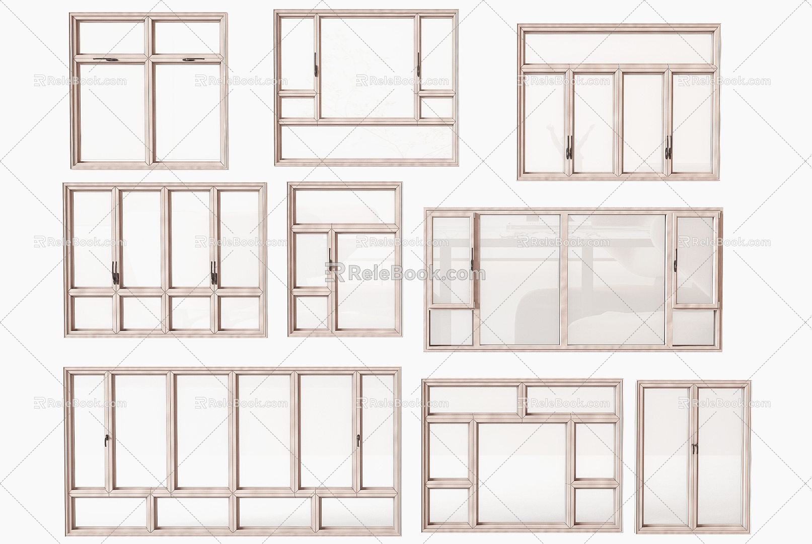 Modern window window combination 3d model