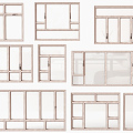 Modern window window combination 3d model