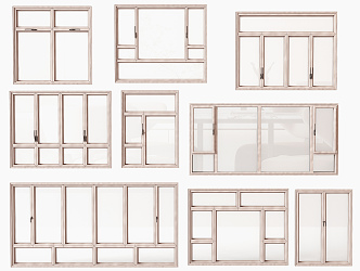 Modern window combination 3d model