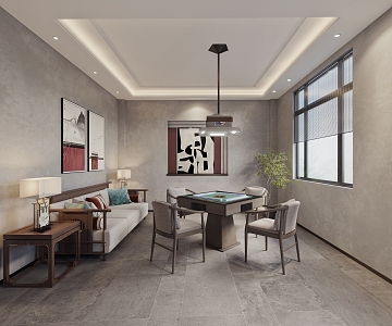 New Chinese Chess Room 3d model