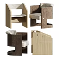 Modern Leisure Chair Designs With Wooden Frame And Cushioned Seat In Light Dark Wood
