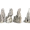 Natural Wooden Stone Decorative Figurines With Rock Like Texture And Design Details