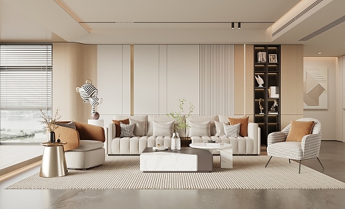 modern living room 3d model