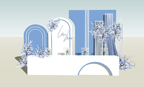 Modern Meichen Wedding Decoration 3d model