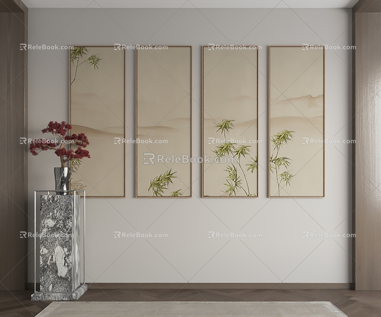 New Chinese Decorative Painting 3d model