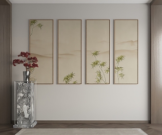 New Chinese Decorative Painting 3d model