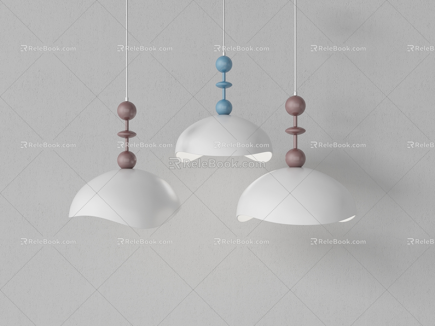 Modern small chandelier combination 3d model