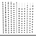 Garden Ornaments Featuring Hanging Metal Chains And Flower Shaped Decorative Pieces