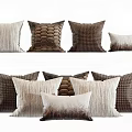 Decorative Throw Pillows With Various Textured Patterns And Neutral Color Tones