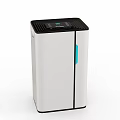 Modern Daily Electrical Air Purifier With White Design Black Top Display Screen And Blue Accent
