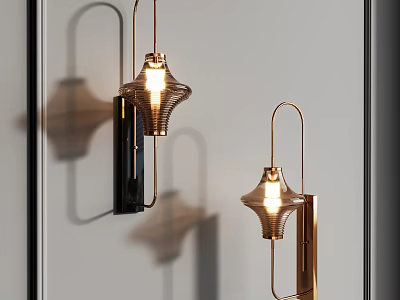 Modern Wall Mounted Lamps With Metal Shade And Shadow Effect For Home Decor 3d model