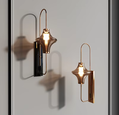 Modern Wall Mounted Lamps With Metal Shade And Shadow Effect For Home Decor 3d model