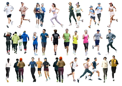 2D Running Fitness Figure 3d model