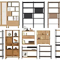 Modern Decorative Rack Storage Rack Bookshelf Display Rack Bookcase 3d model