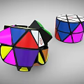 Colorful Geometric Twisty Puzzles Featuring Vibrant Colors And Unique Interlocking Shapes