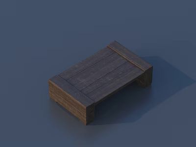 Simple Wooden Table And Chair Set For Home Furniture With Natural Design 3d model