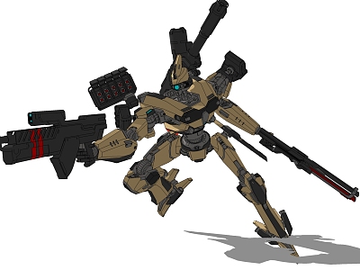 Modern robot mecha up model