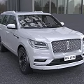 White Lincoln Luxury SUV Exterior with Chrome Grille and Modern Headlights
