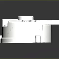 Precision Engineered Metallic Mechanical Part Featuring Detailed Holes And Industrial Structure