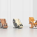 Modern Design Massage Chairs in Brown Beige Orange with Control Panel