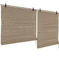 Natural Woven Bamboo Roller Curtains with Light Filtering for Home Window Decor