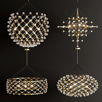 Light Luxury Crystal Chandelier 3d model