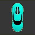 Light Blue Concept Sports Car With Sleek Aerodynamic Design And Reflective Surface