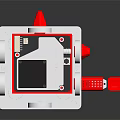Electronic Electrical Control Box With White Square Casing And Internal Red Components