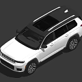Silver Modern Jeep SUV Exterior Design With Signature Grille And Alloy Wheels