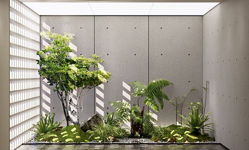 Modern landscape sketch interior landscape sketch moss 3d model