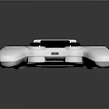 White Wireless Game Controller Electronic Device With Black Joysticks Colorful Buttons And Display Screen