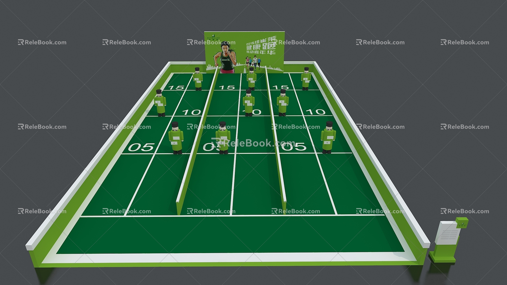 Modern desktop football desktop football live interactive 3d model