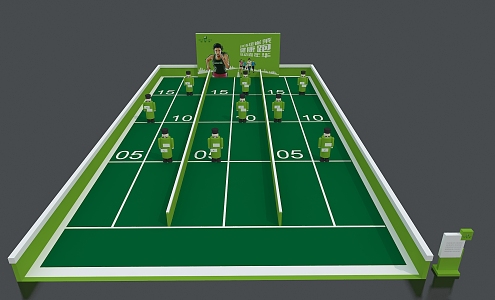 Modern desktop football desktop football live interactive 3d model