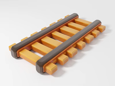 Cartoon Track Rail Beauty Chen Activity Props Decoration Animation Hand-made Ornaments Jewelry Game Scenes 3d model