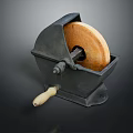 Sturdy Manual Grinder Hardware Tool With Metal Base And Wooden Handle For Sharpening Tools