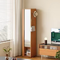 Stylish Wooden Bookshelf with Multiple Shelves Holding Books Photo Frames and Decorative Items