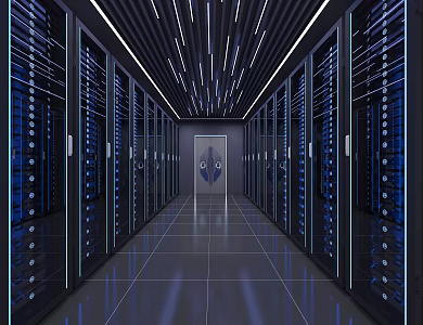 Server Room Equipment Server Cabinet Network Cabinet Server Monitoring Switch Weak Current Room Rack Chassis Network Equipment 3d model
