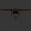 Ancient Wooden Catapult as Medieval Siege Weapon with Wooden Frame and Launch Mechanism