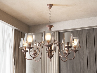 American Vintage Chandelier 3d model