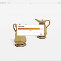 Two Natural Bamboo Water Pitchers With Classic Design And Stable Base
