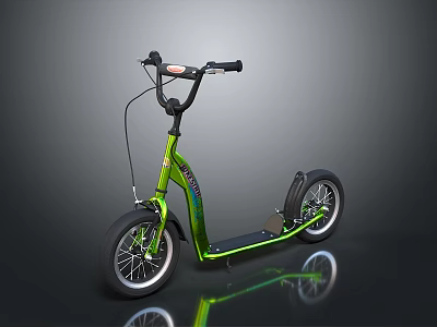 Green Electric Bicycle With Modern Design Smooth Wheels And Urban Riding Style 3d model