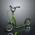 Green Electric Bicycle With Modern Design Smooth Wheels And Urban Riding Style