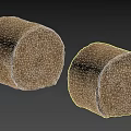 Two Natural Jute Rope Pieces Coiled And Cylindrical With Textured Finish